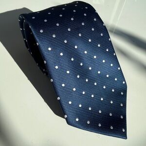OTAA Navy Blue With White Polka Dots Necktie